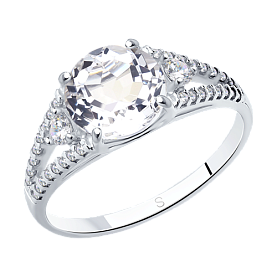 Кольцо SOKOLOV - Серебро 925, Фианит (арт. 92011747)
