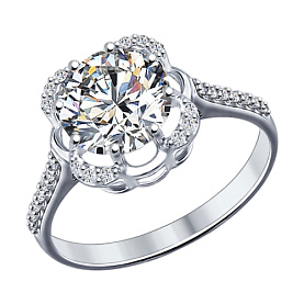 Кольцо SOKOLOV - Серебро 925, Фианит (арт. 94012026)