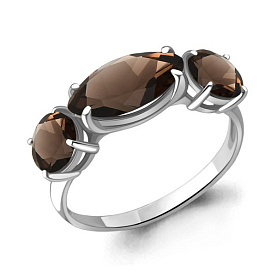 Кольцо Аквамарин - Серебро 925, Раухтопаз (арт. 6559201.5)