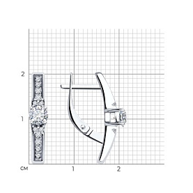 Серьги Diamant - Серебро 925, Фианит (арт. 94-120-01604-1)