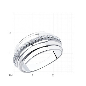 Кольцо SOKOLOV - Серебро 925, Фианит (арт. 94-110-00426-1)