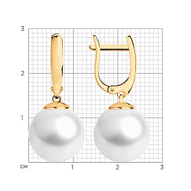 Серьги SOKOLOV - Серебро 925, Жемчуг синтетический (арт. 93021191)