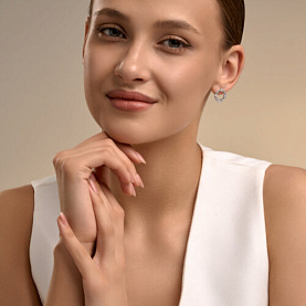 Серьги SOKOLOV - Серебро 925, Фианит (арт. 94027353)