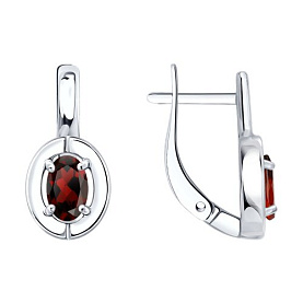 Серьги SOKOLOV - Серебро 925, Гранат (арт. 92025353)