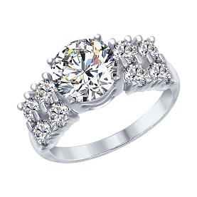 Кольцо SOKOLOV - Серебро 925, Фианит (арт. 94012566)