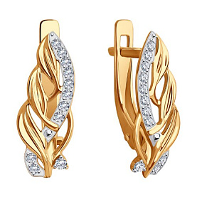 Серьги SOKOLOV - Золото 375, Фианит (арт. 029996-4)