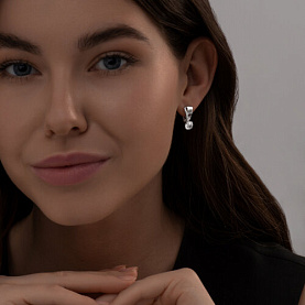 Серьги SOKOLOV - Серебро 925, Фианит (арт. 94022945)