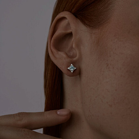Серьги SOKOLOV - Серебро 925, Топаз, Фианит (арт. 92022404)