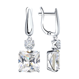 Серьги SOKOLOV - Серебро 925, Фианит (арт. 94022278)