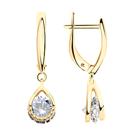 Серьги SOKOLOV - Серебро 925, Фианит (арт. 93021047)