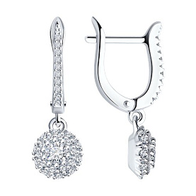 Серьги SOKOLOV - Серебро 925, Фианит (арт. 94026338-91)