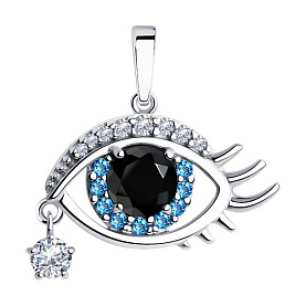 Подвеска SOKOLOV - Серебро 925, Фианит (арт. 94032759)