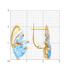 Серьги SOKOLOV - Золото 375, Топаз (арт. 37724768)