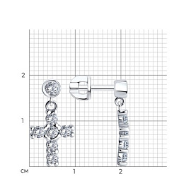 Серьги SOKOLOV - Серебро 925, Фианит (арт. 94026729)