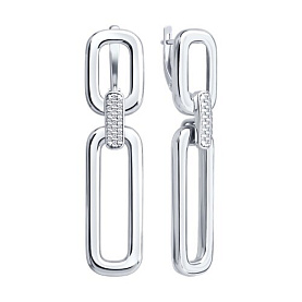 Серьги SOKOLOV - Серебро 925, Фианит (арт. 94027128)
