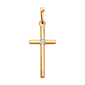 Подвеска Diamant - Золото 585, Фианит (арт. 51-130-00411-1)