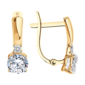 Серьги SOKOLOV - Золото 375, Фианит (арт. 026826-4)