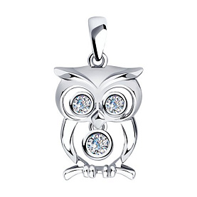 Подвеска SOKOLOV - Серебро 925, Фианит (арт. 94032438)