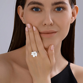 Кольцо SOKOLOV - Серебро 925, Фианит, Эмаль (арт. 94014401)