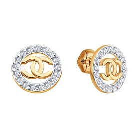 Серьги Diamant - Золото 585, Фианит (арт. 51-122-02979-1)