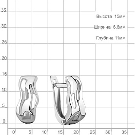 Серьги Аквамарин - Серебро 925 (арт. 34901.5)