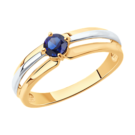 Кольцо SOKOLOV - Серебро 925, Синтетический сапфир (арт. 88010070)