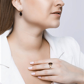 Кольцо SOKOLOV - Серебро 925, Раухтопаз, Цитрин (арт. 92010999)