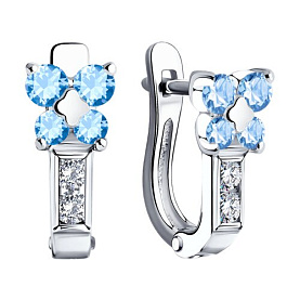 Серьги SOKOLOV - Серебро 925, Фианит (арт. 94026110)