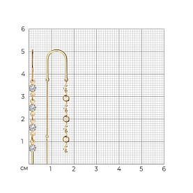Серьги SOKOLOV - Серебро 925, Фианит (арт. 93021131)