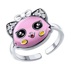 Кольцо Diamant - Серебро 925, Фианит, Эмаль (арт. 94-110-00097-1)