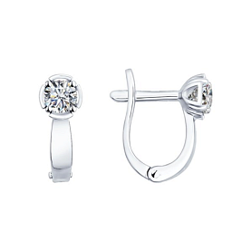 Серьги SOKOLOV - Серебро 925, Swarovski (арт. 89020010)