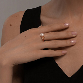 Кольцо Diamant - Серебро 925, Жемчуг культивированный, Фианит (арт. 93-310-02069-1)