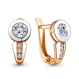 Серьги Аквамарин - Золото 585, Фианит (арт. 46109.1)