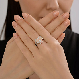 Кольцо SOKOLOV - Серебро 925, Фианит, Эмаль (арт. 94014412)