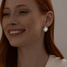 Серьги SOKOLOV - Серебро 925, Опалит, Фианит (арт. 83020316)