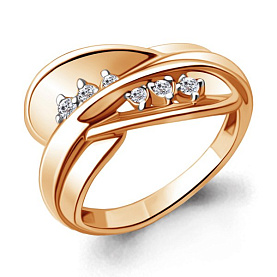 Кольцо Аквамарин - Серебро 925, Фианит (арт. 68854А.6)