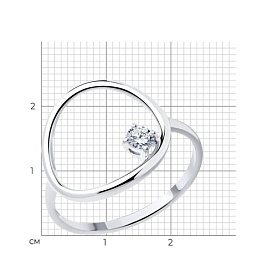 Кольцо SOKOLOV - Серебро 925, Фианит (арт. 94013871)