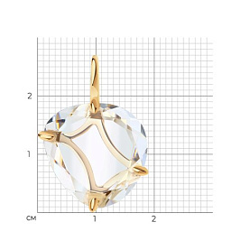 Подвеска SOKOLOV - Золото 585, Горный хрусталь (арт. 732376)