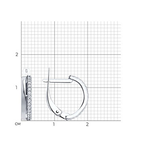 Серьги SOKOLOV - Золото 585, Фианит (арт. 027125-3)