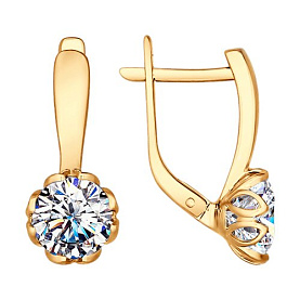 Серьги SOKOLOV - Серебро 925, Фианит (арт. 93022373)