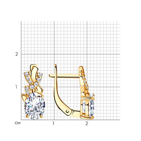 Серьги SOKOLOV - Серебро 925, Фианит (арт. 93020119)