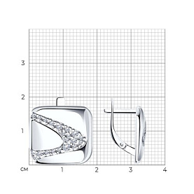 Серьги Diamant - Серебро 925, Фианит (арт. 94-120-01524-1)