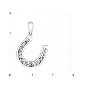 Подвеска SOKOLOV - Серебро 925, Фианит (арт. 94031551)