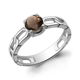 Кольцо Аквамарин - Серебро 925, Раухтопаз (арт. 65017501.5)