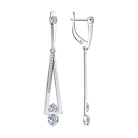 Серьги Diamant - Серебро 925, Фианит (арт. 94-121-00414-1)