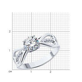 Кольцо Diamant - Серебро 925, Фианит (арт. 94-110-01551-1)