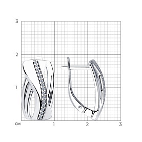 Серьги SOKOLOV - Серебро 925, Фианит (арт. 94023284)