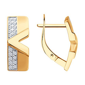 Серьги Diamant - Золото 585, Фианит (арт. 51-120-02978-1)