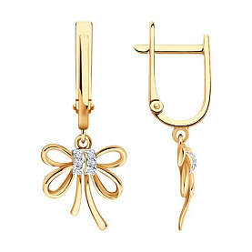 Серьги SOKOLOV - Золото 585, Фианит (арт. 0200919)