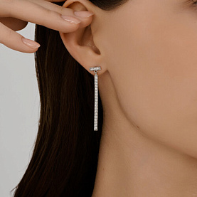 Серьги Diamant - Серебро 925, Фианит (арт. 94-122-02261-1)